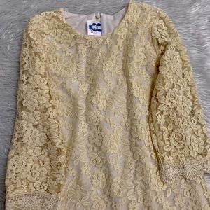 Girls Ivory Lace Dress